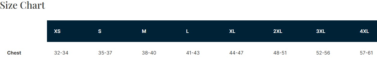 Sizing Chart